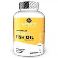 Naturyz Burp Free Salmon Fish Oil 2000 mg + Vitamin D3 x 50 Softgel Capsules